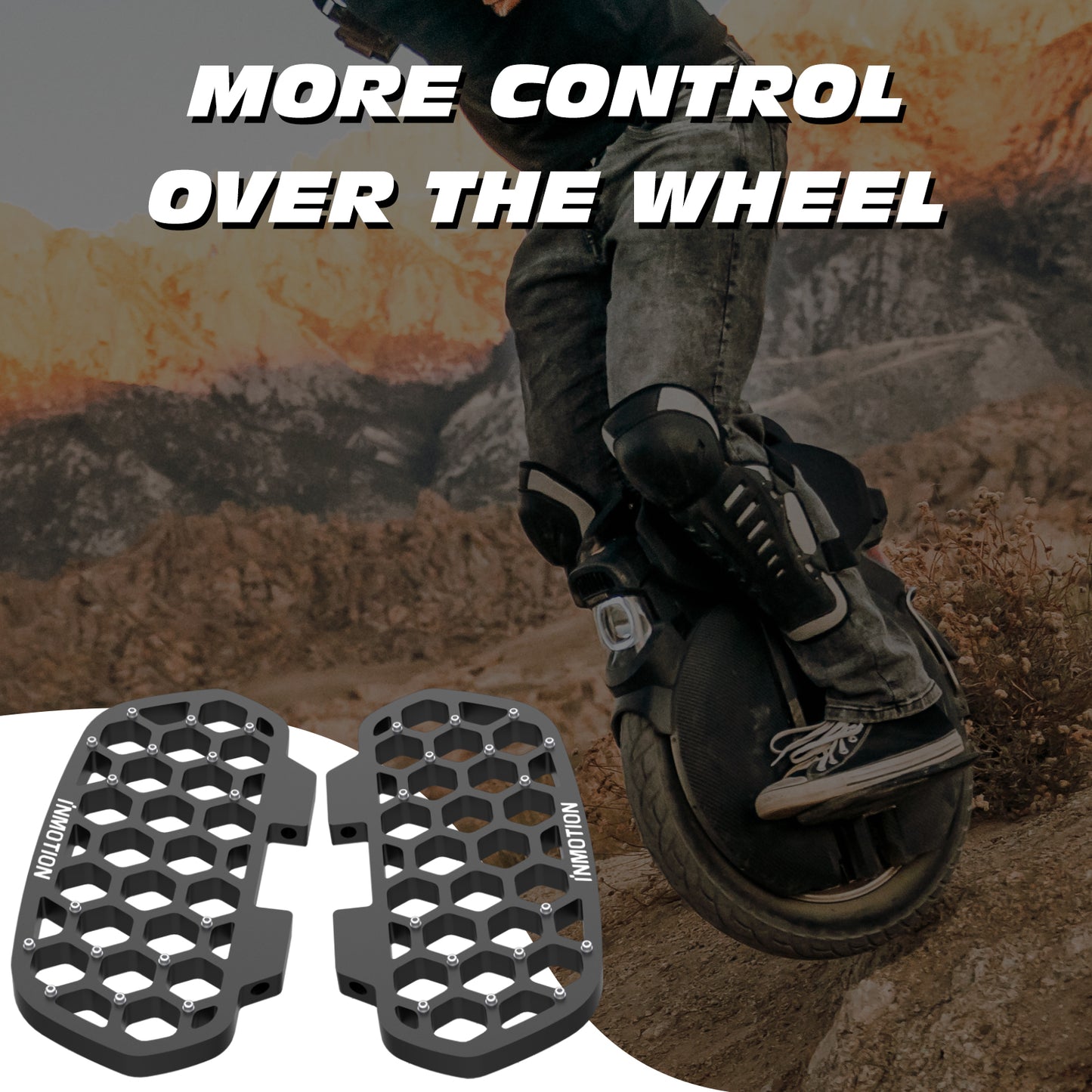 Honeycomb foot pedals for INMOTION V11 V12 V13, providing enhanced wheel control.