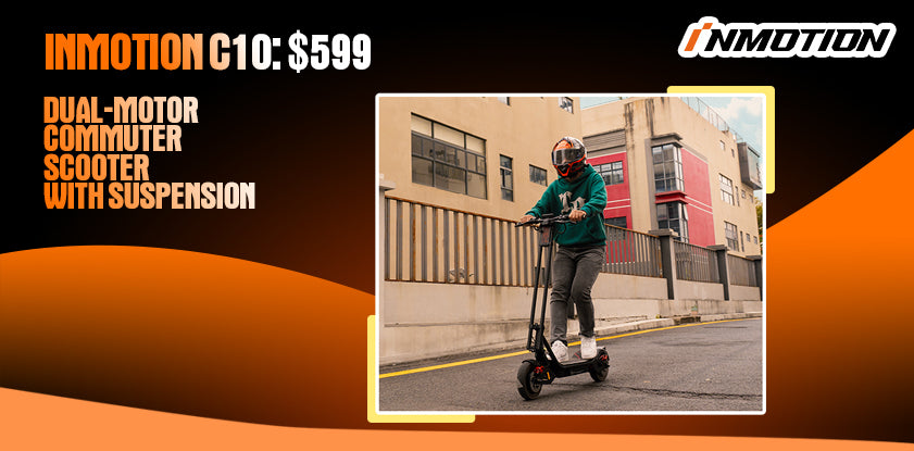 INMOTION C10 $599 dual-motor commuter scooter with suspension for everyday riding