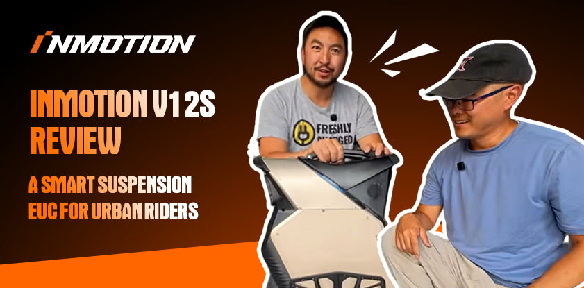 INMOTION V12S review featuring a smart suspension electric unicycle for urban riders